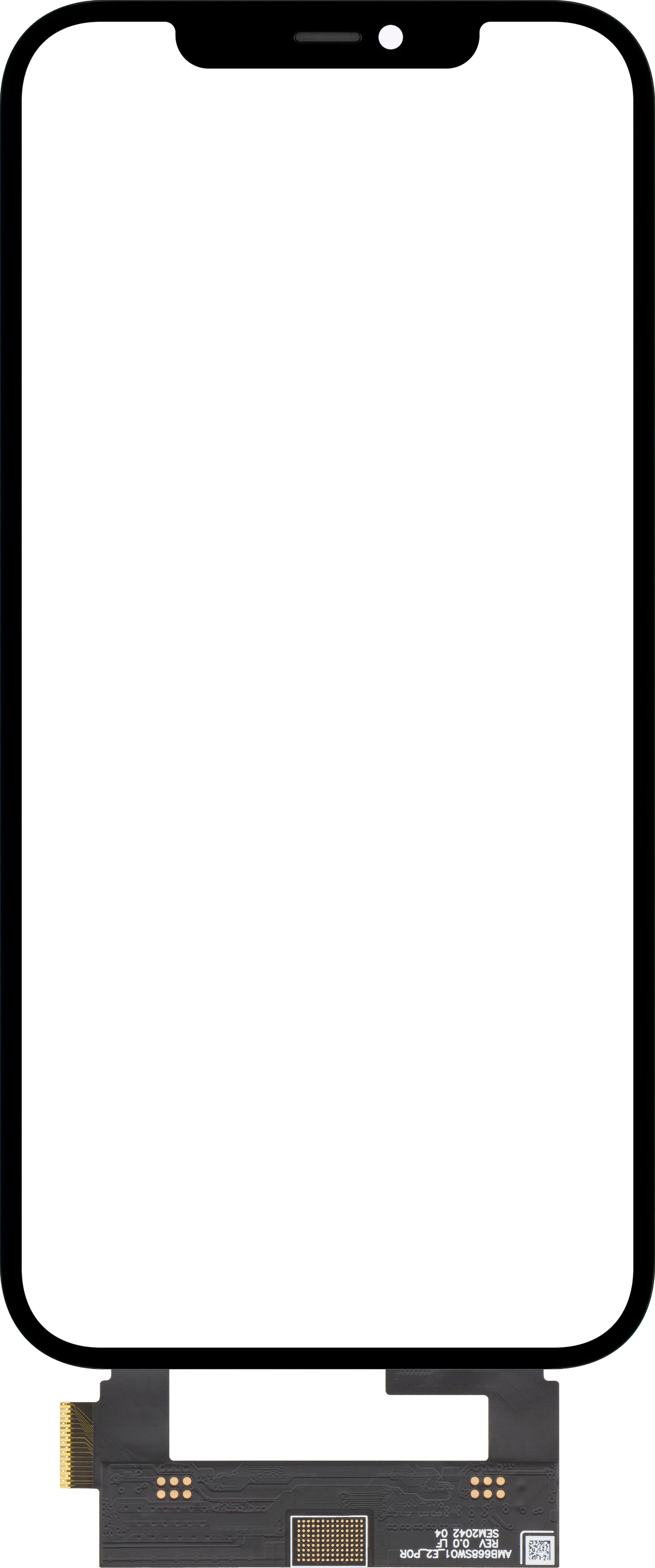 Touchscreen Forward Guard OCA for Apple iPhone 12 Pro Max, IC-versjon, svart