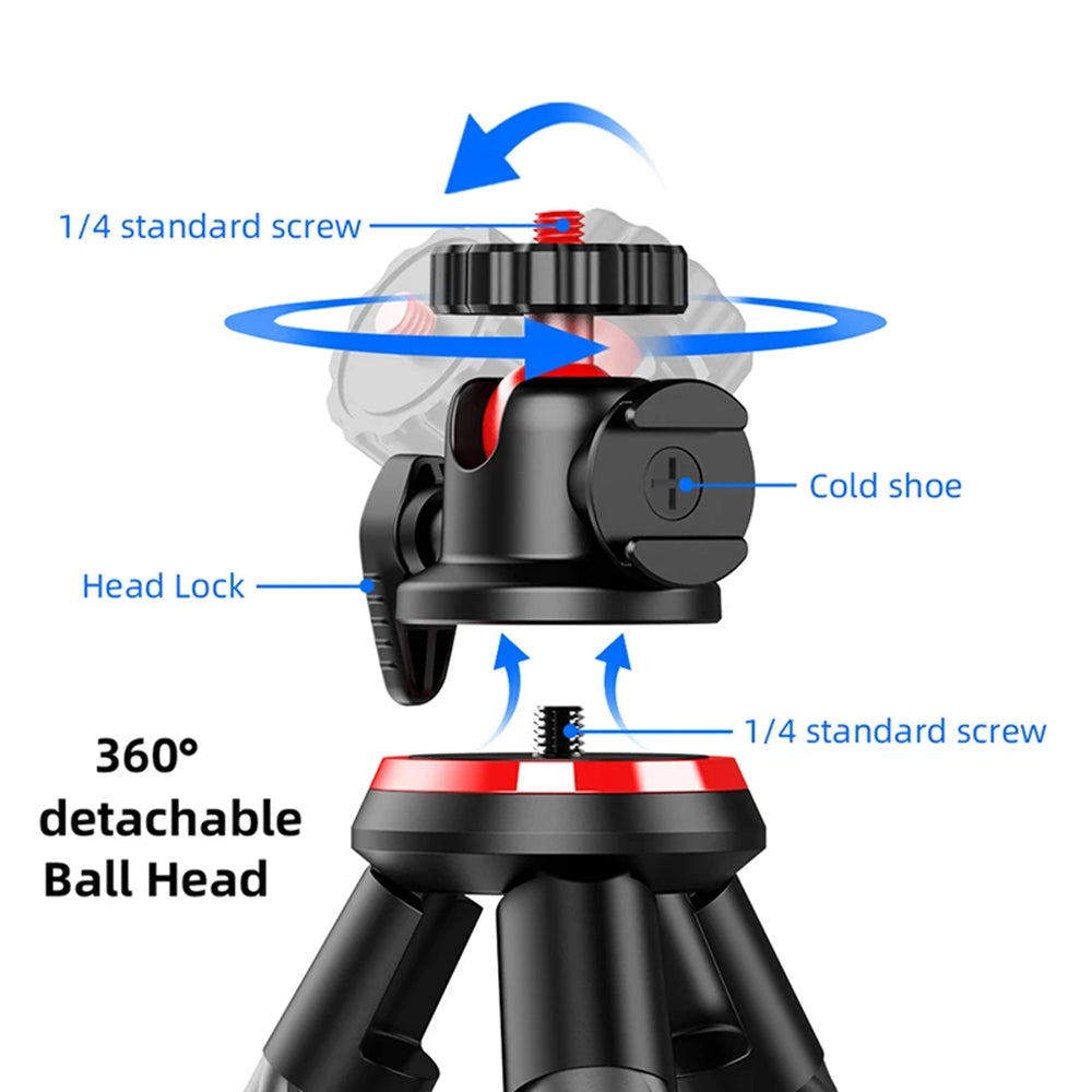 Trepied 1/4inch Techsuit C02, Svart