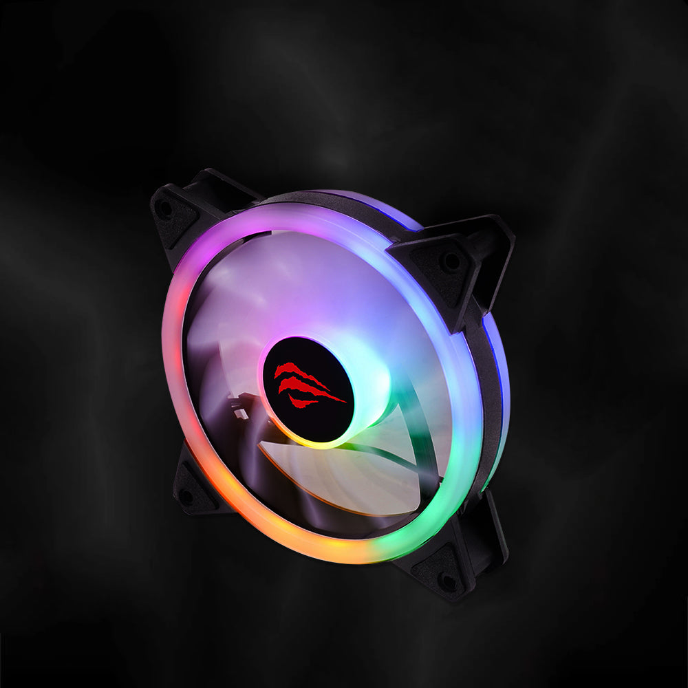 Vifte HAVIT F2089, RGB, 1200RPM, 35dB, 1.32W, Svart