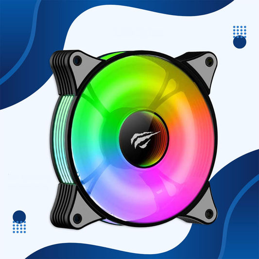 Vifte HAVIT F2095, RGB, 600RPM - 1800RPM, 38dB, 1.44W, Svart