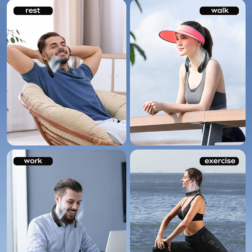 Bærbar vifte Techsuit S8, hvit