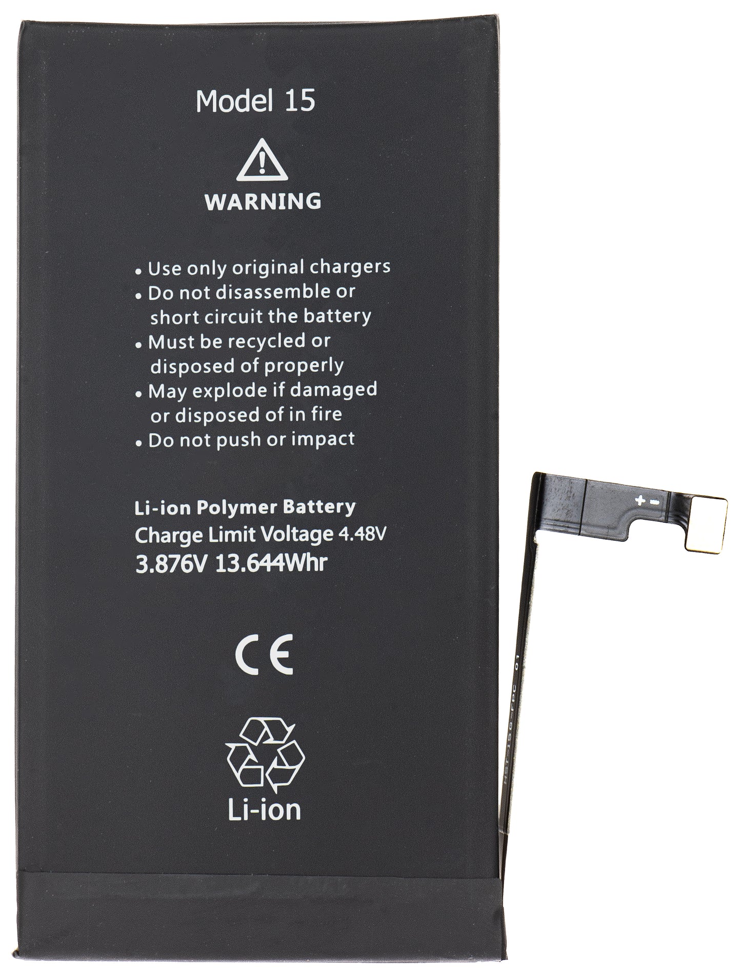 Batteri Apple iPhone 15, Høy Kapasitet