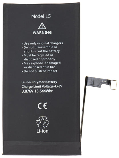 Batteri Apple iPhone 15, Høy Kapasitet