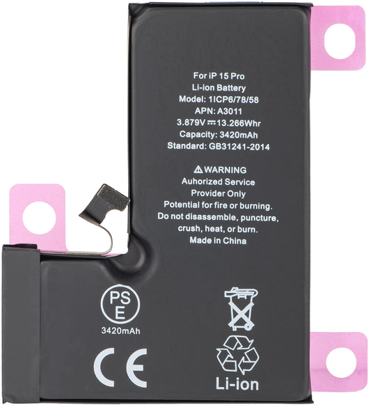 Apple iPhone 15 Pro-batteri, Diagnostic High Capacity