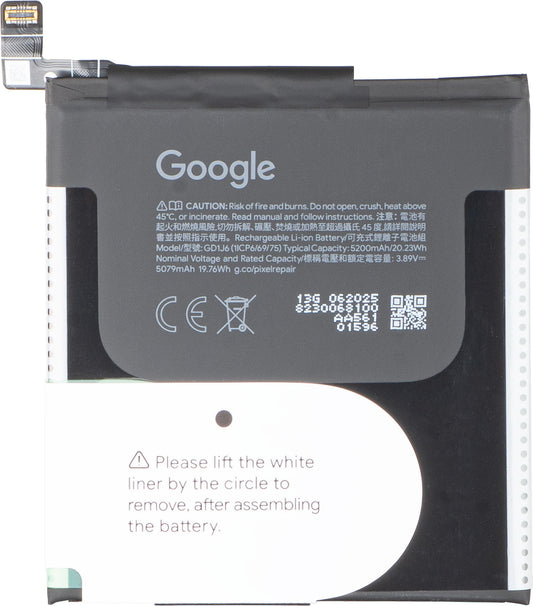 Batteri Google Pixel 10 Pro XL, GD1J6, Service Pack G949-01616-00