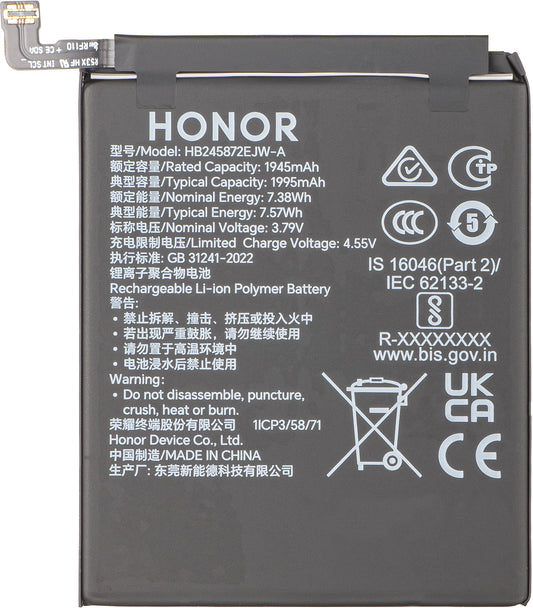 Batteri Honor Magic V5, HB2958A7EJW-A, Service Pack 0235AQBL