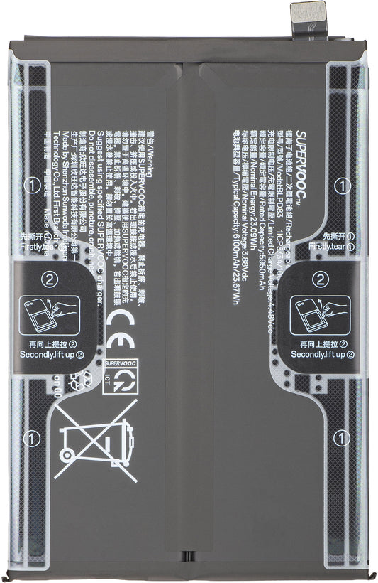 Batteri Oppo A6k / A6x 4G / A6t 4G, BLPD83, Service Pack 621035000401