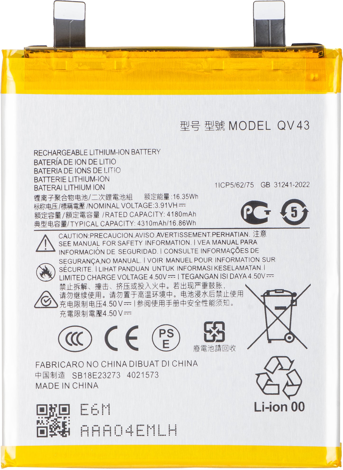 Batteri for Motorola ThinkPhone 25 / Edge 50 Neo, QV43