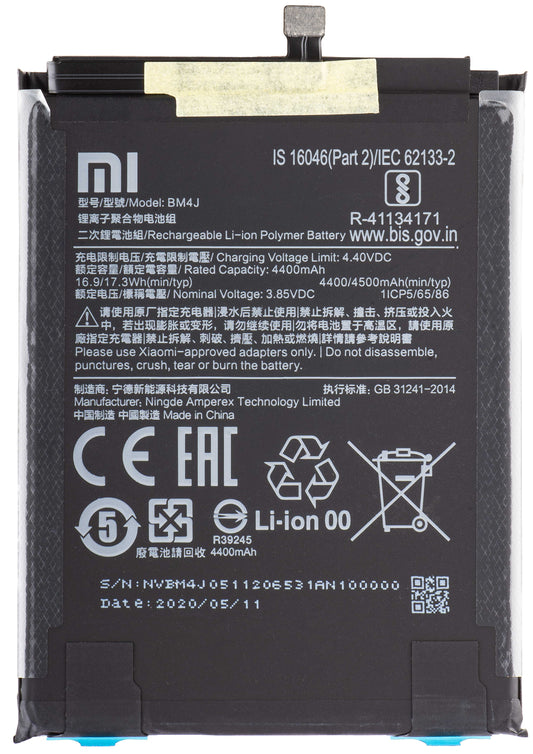 Batteri Xiaomi Redmi Note 8 Pro, BM4J, Service Pack 46BM4JA030H8