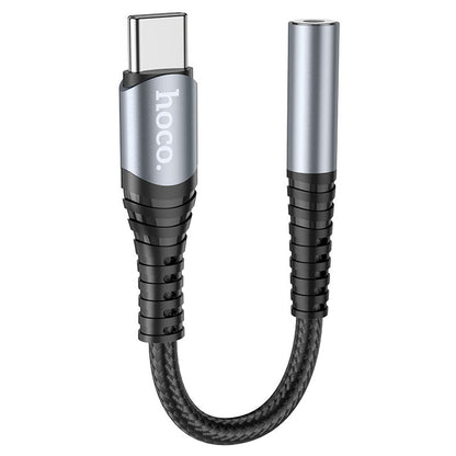 USB-C lydadapter - 3,5 mm HOCO LS33, grå