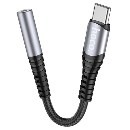 USB-C lydadapter - 3,5 mm HOCO LS33, grå