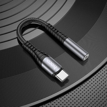 USB-C lydadapter - 3,5 mm HOCO LS33, grå