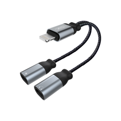 Lydadapter Lightning - 2 x Lightning XO Design NB-R160A, Grå