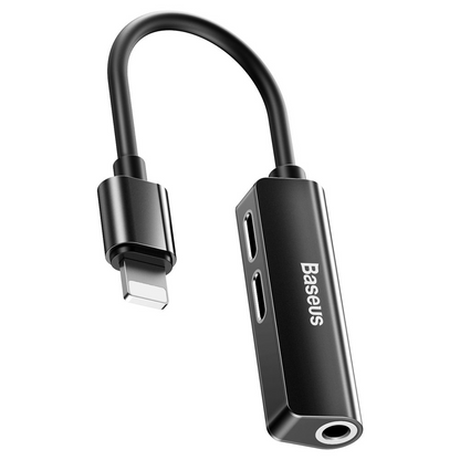 Lightning lydadapter - Lightning / 3,5 mm Baseus L52, svart, forseglet CALL52-01