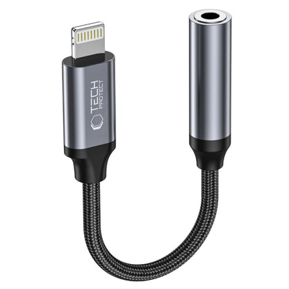 Audioadapter Lightning - 3.5mm Tech-Protect Ultraboost, Svart