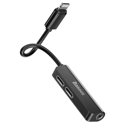 Lightning lydadapter - Lightning / 3,5 mm Baseus L52, svart, forseglet CALL52-01