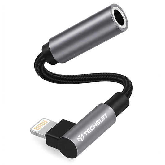 Audioadapter Lightning - 3.5mm Techsuit AC6 MusicDox, Grå