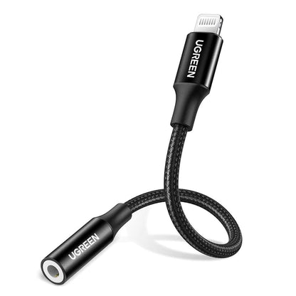 Audioadapter Lightning - 3.5mm UGREEN US211 (30756), Svart
