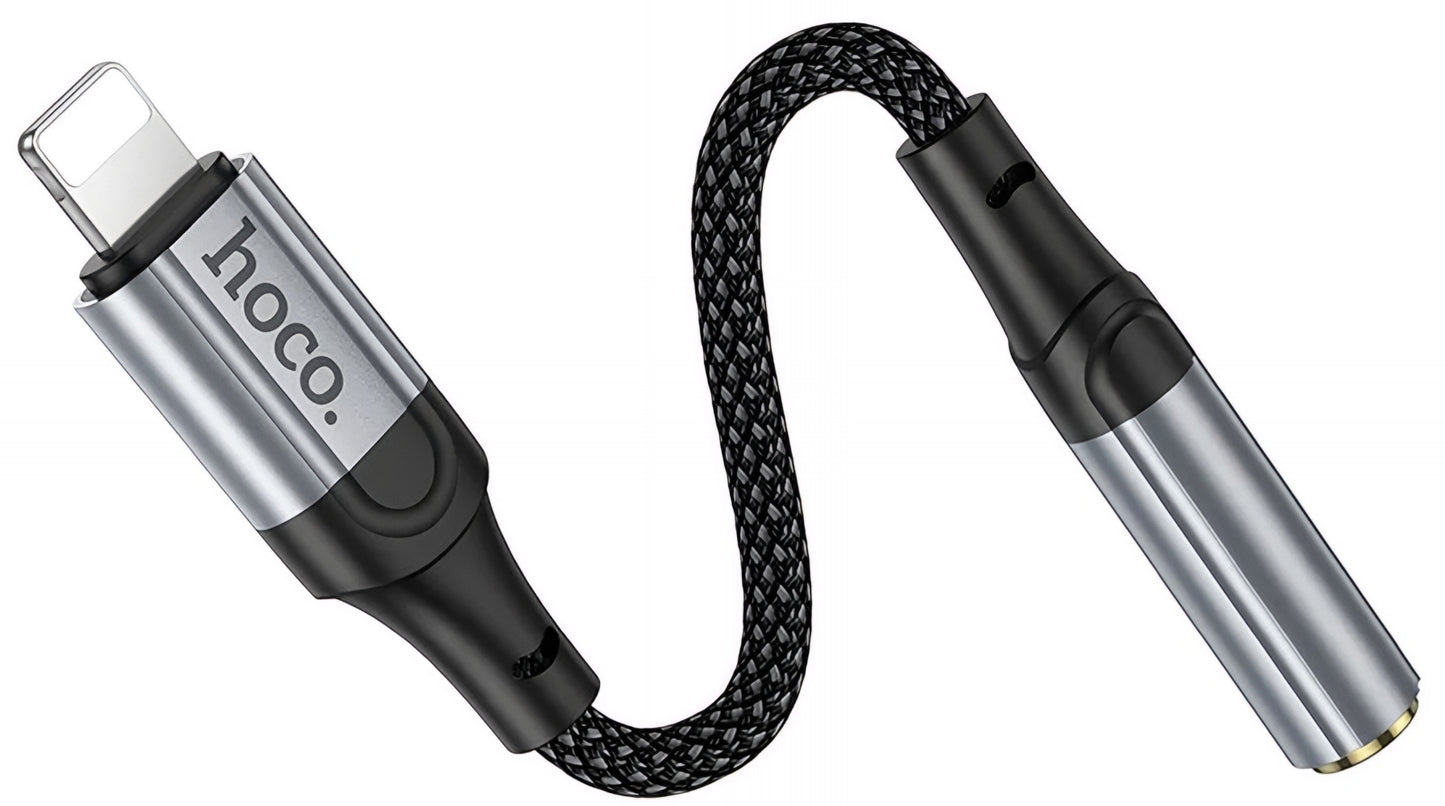 Audioadapter Lightning - 3.5mm HOCO LS36A, Grå
