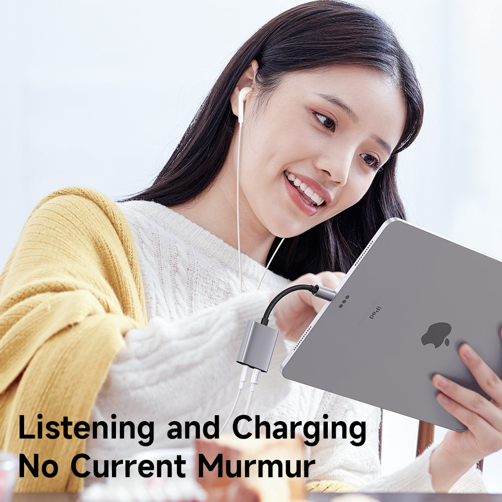 Audioadapter Lightning - Lightning / 3.5mm McDodo CA-5540 Wales, Grå