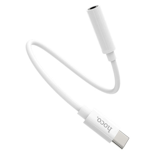 USB-C til 3,5 mm lydadapter HOCO LS30, hvit