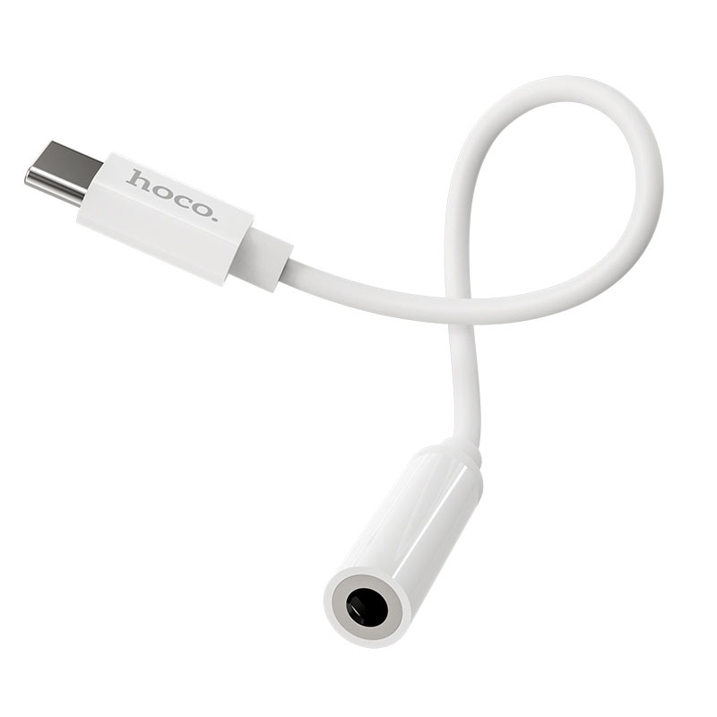 USB-C til 3,5 mm lydadapter HOCO LS30, hvit