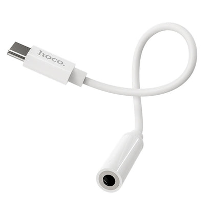 USB-C til 3,5 mm lydadapter HOCO LS30, hvit