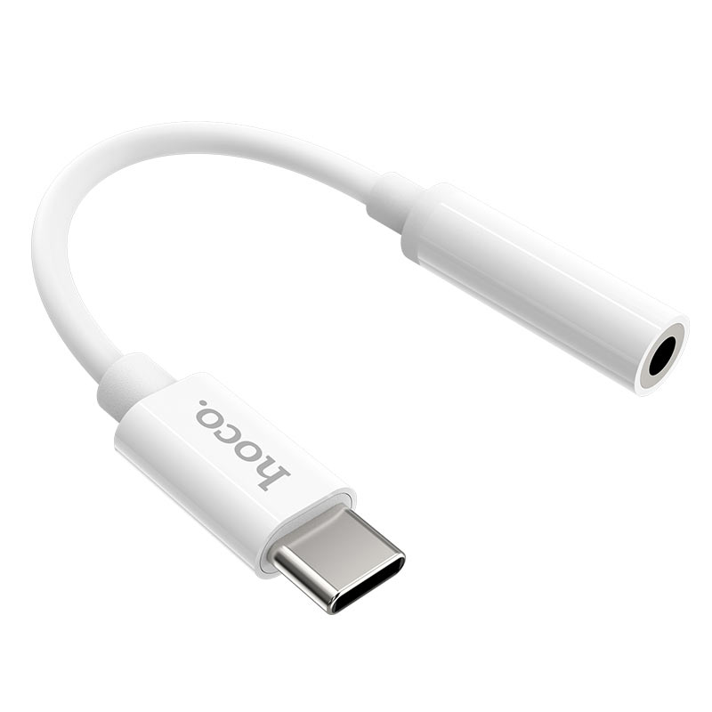 USB-C til 3,5 mm lydadapter HOCO LS30, hvit