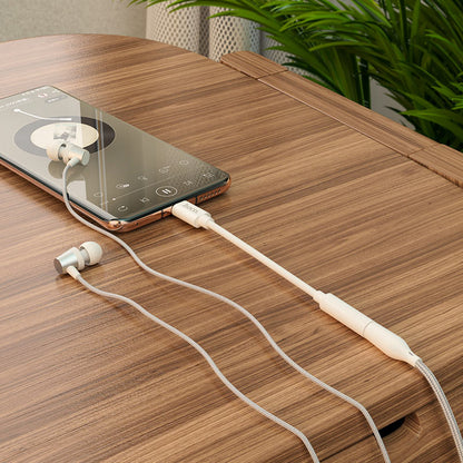 USB-C til 3,5 mm lydadapter HOCO LS30, hvit