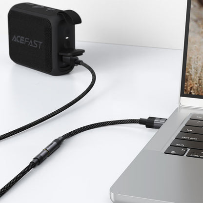 Audioadapter Acefast J13, USB-A - 3,5 mm, Svart