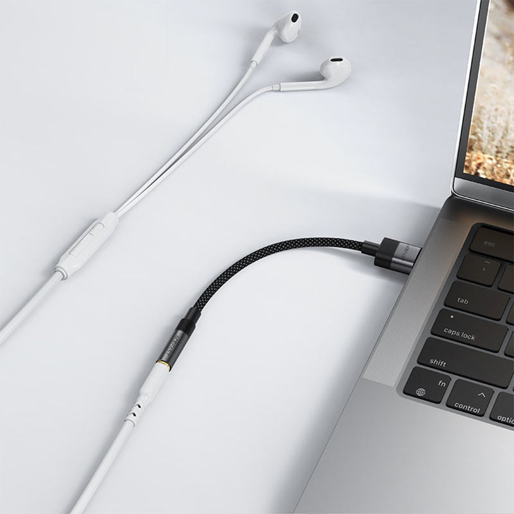 Audioadapter Acefast J13, USB-A - 3,5 mm, Svart