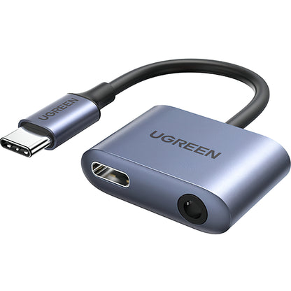 USB-C til 3.5mm / USB-C UGREEN CM231 lydadapter, Grå