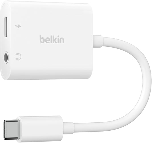 USB-C lydadapter - 3,5 mm / USB-C Belkin RockStar, svart NPA004btBK