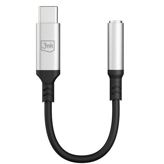 USB-C lydadapter - 3,5 mm 3MK, sølv