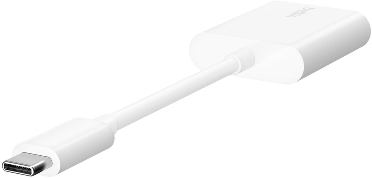 USB-C lydadapter - USB-C / USB-C Belkin RockStar, hvit F7U081btWH