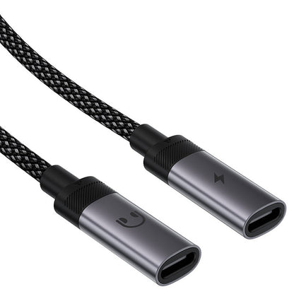 USB-C lydadapter - 2 x USB-C Acefast J14, Svart
