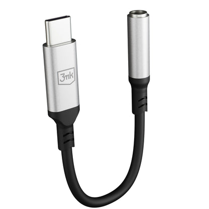 USB-C lydadapter - 3,5 mm 3MK, sølv