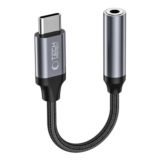 Audioadapter USB-C - 3,5 mm Tech-Protect Ultraboost, Svart