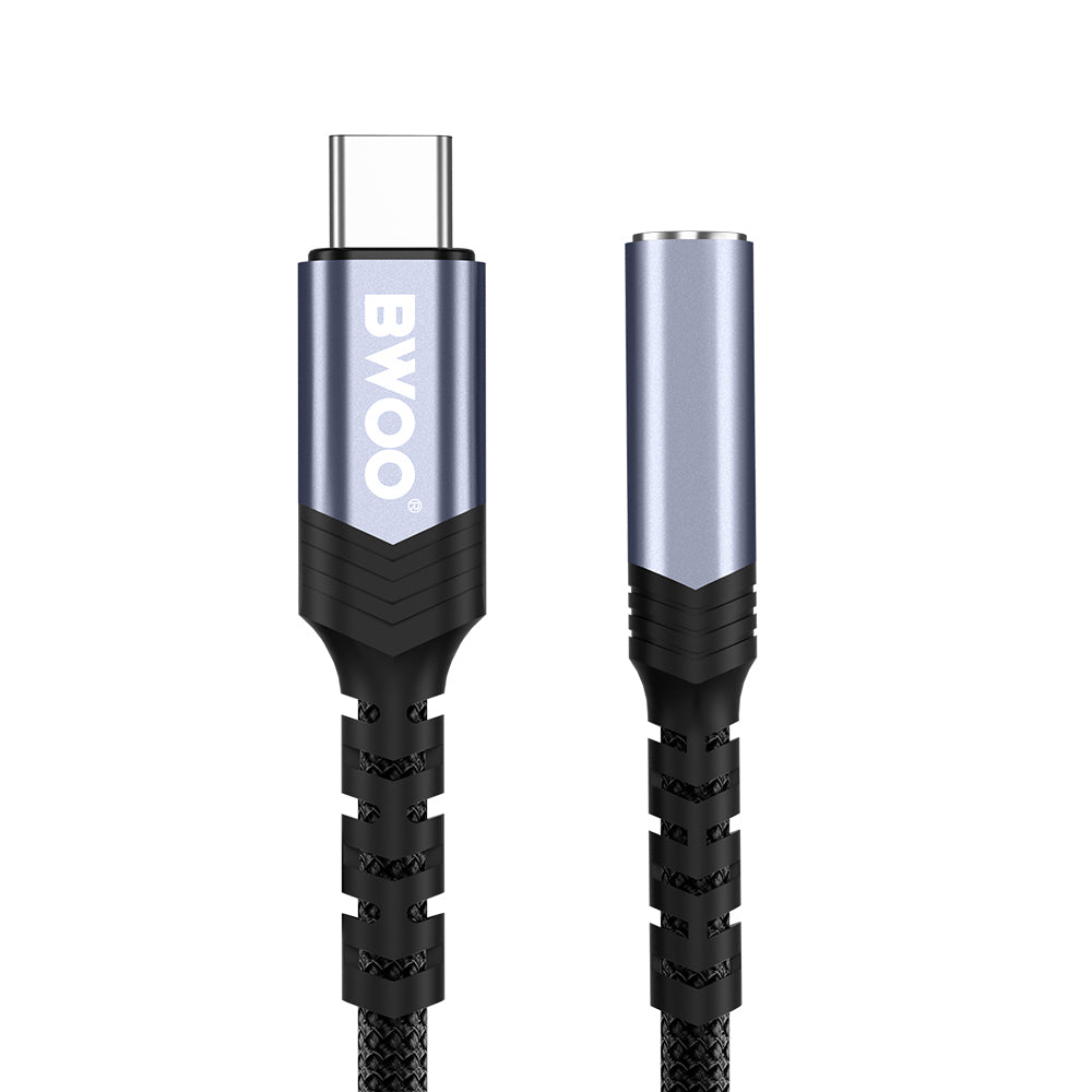 USB-C til 3,5 mm lydadapter BWOO BZ47, Svart