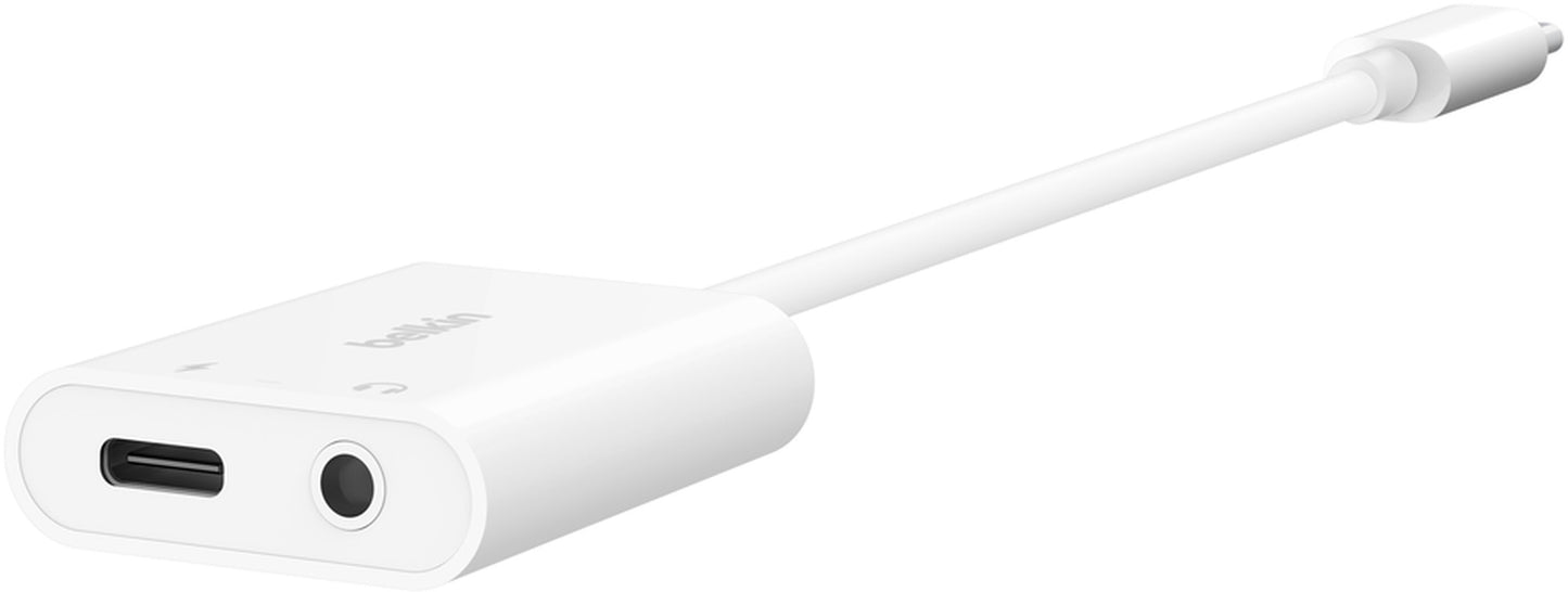 USB-C lydadapter - 3,5 mm / USB-C Belkin RockStar, svart NPA004btBK