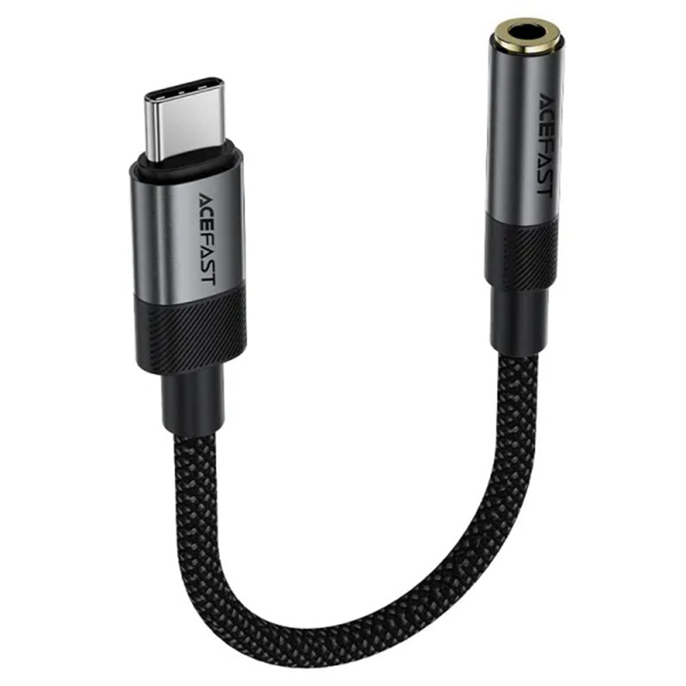 Audioadapter USB-C - 3.5mm Acefast J12, Svart