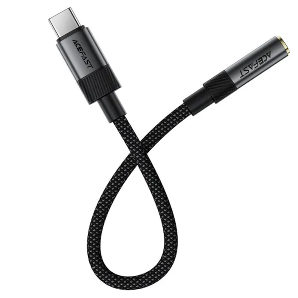 Audioadapter USB-C - 3.5mm Acefast J12, Svart