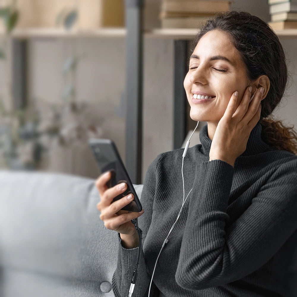 Audioadapter USB-C - 3.5mm Acefast J12, Svart