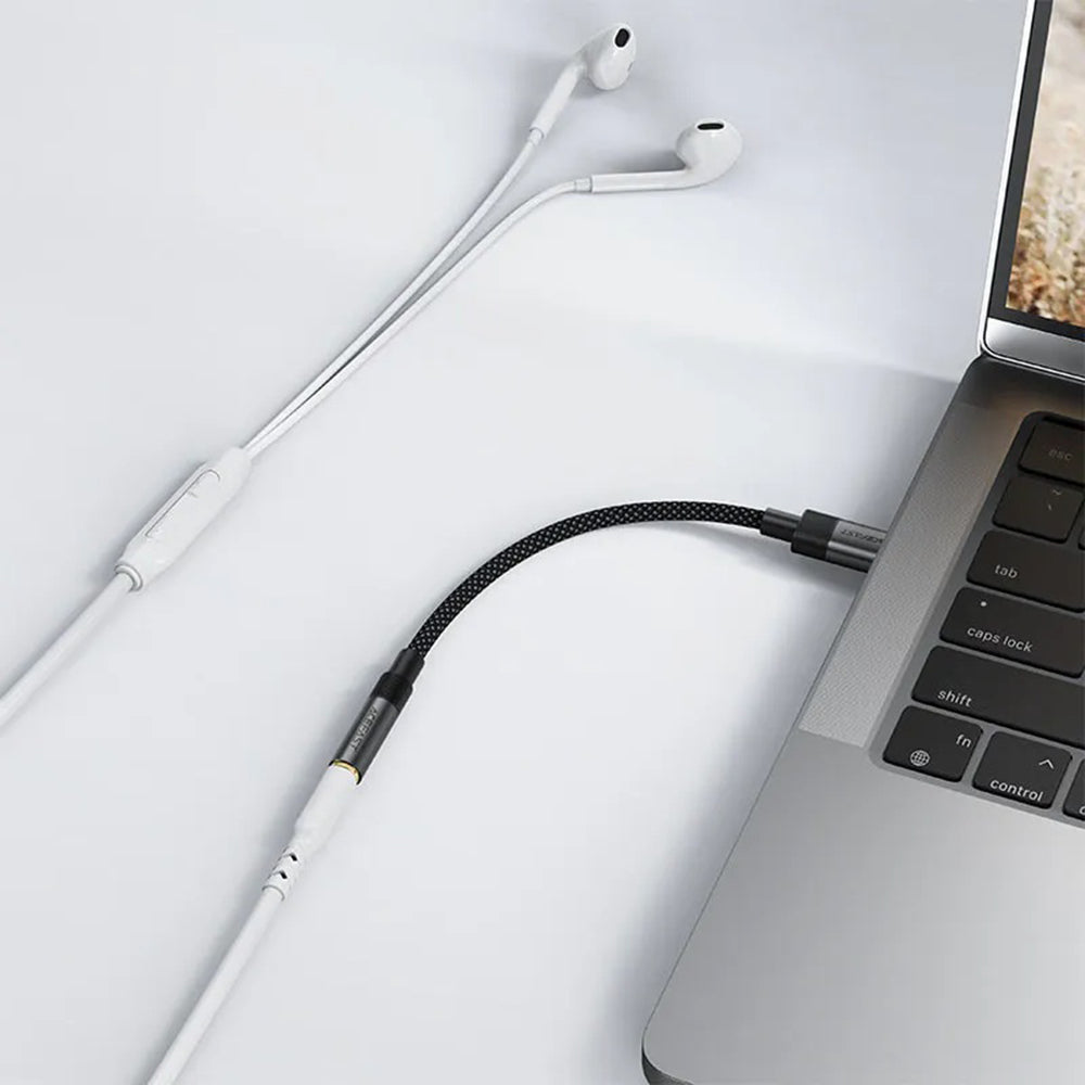 Audioadapter USB-C - 3.5mm Acefast J12, Svart