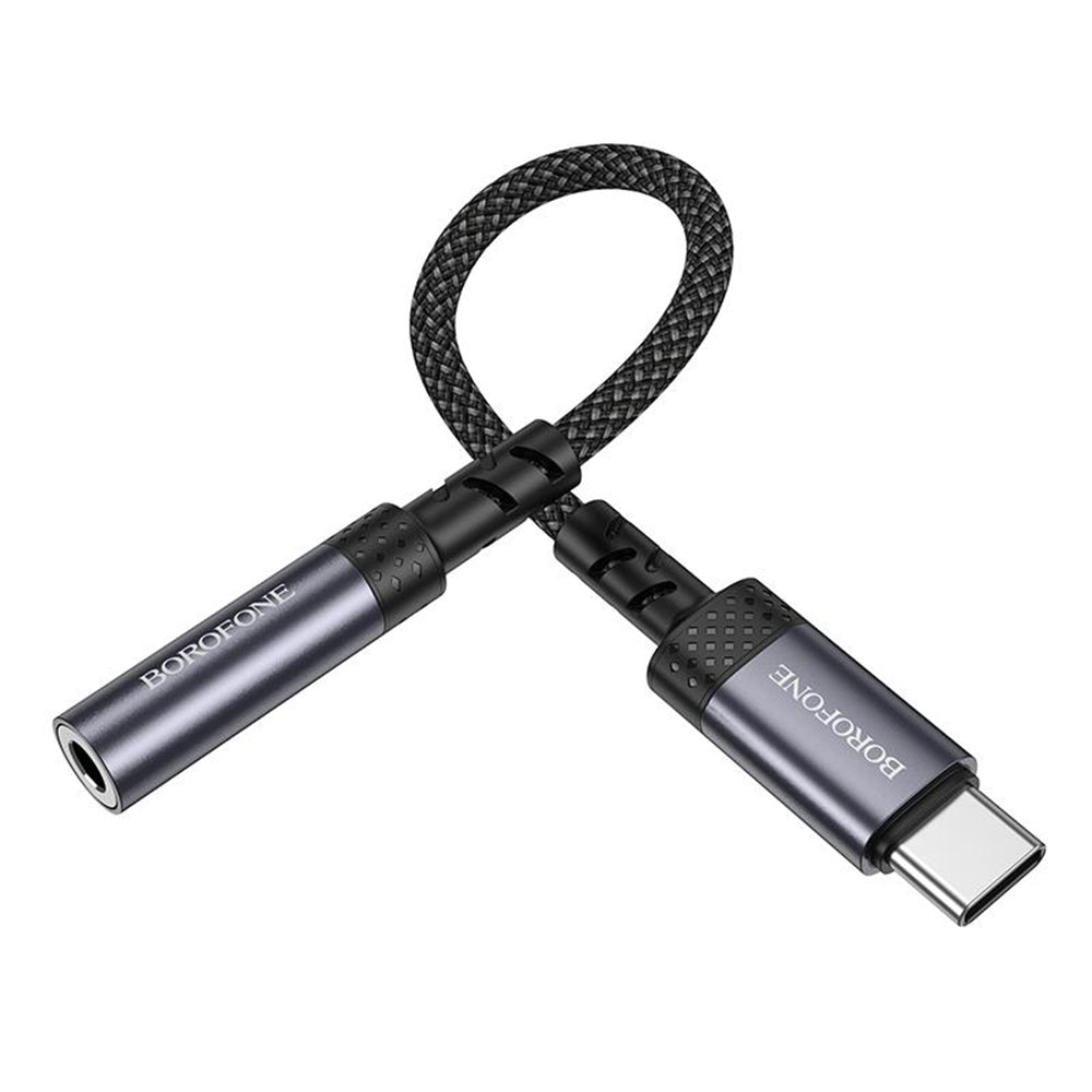 USB-C til 3,5 mm lydadapter Borofone BV24, grå