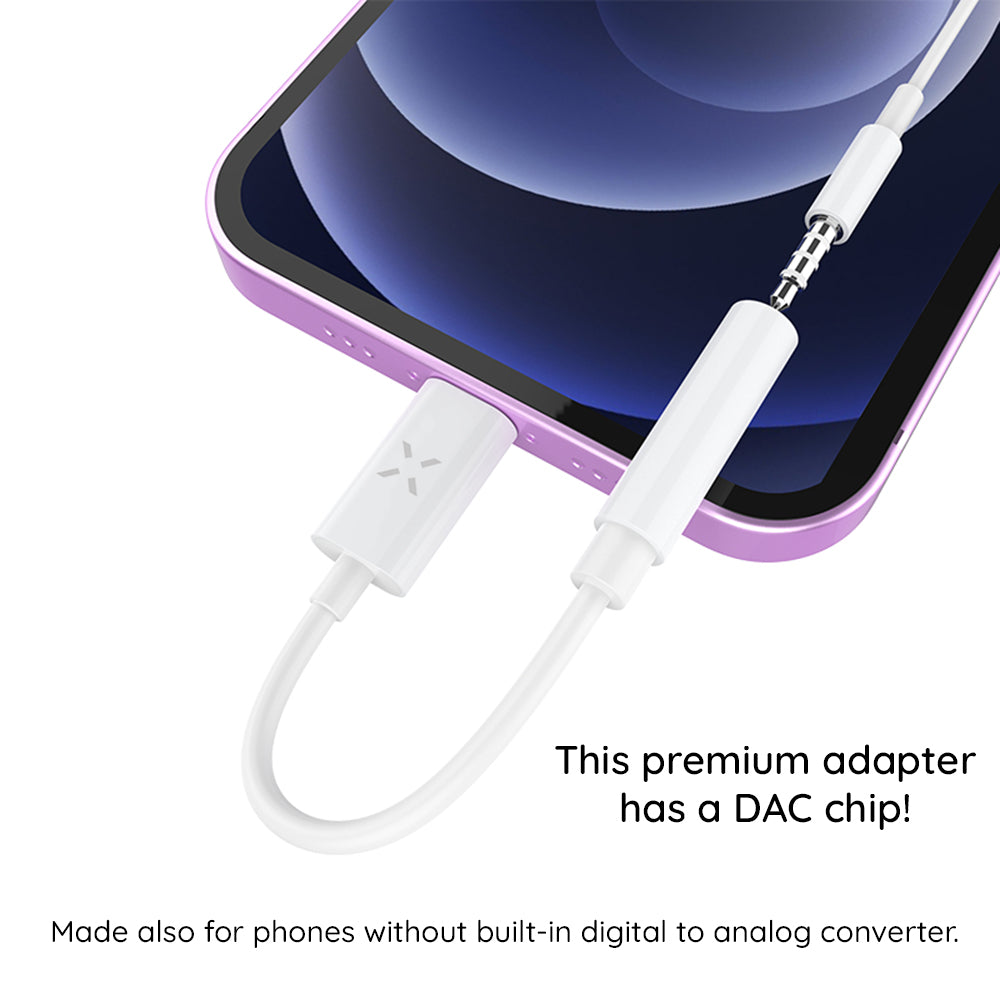 Audioadapter USB-C - 3.5mm Fast, Hvit