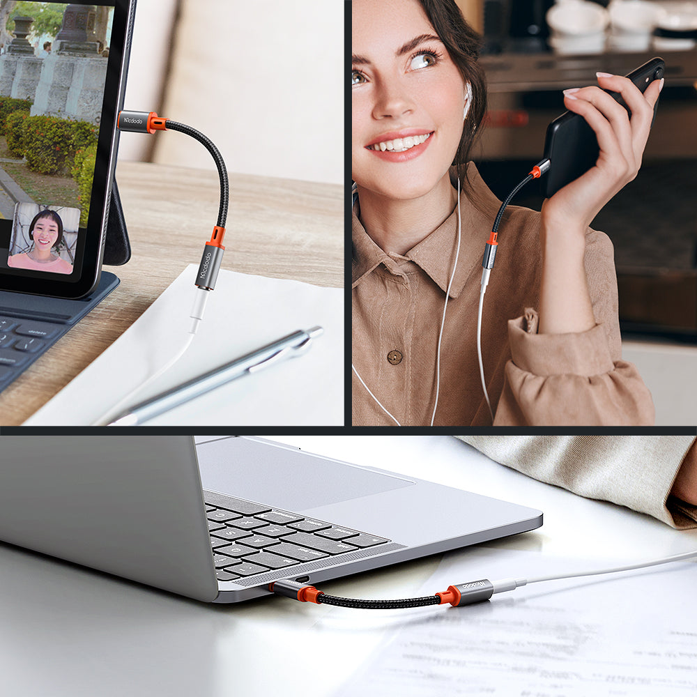 USB-C til 3,5 mm lydadapter McDodo CA-7561, Svart