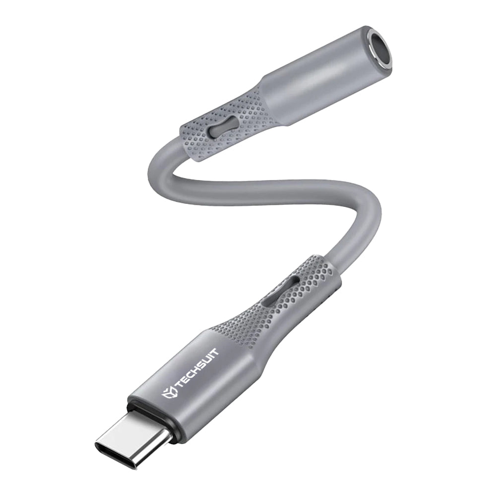 Audioadapter USB-C - 3.5mm Techsuit AC1 SoundFlex, Grå