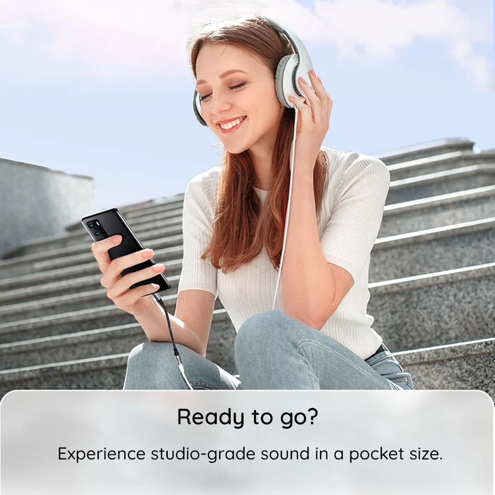 Audioadapter USB-C - 3.5mm Techsuit AC12 FuseXound, Grå, Sett med 2 stykker