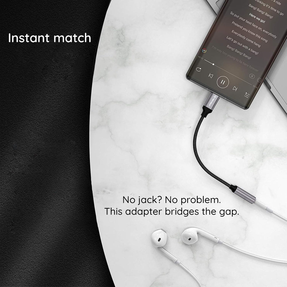 Audioadapter USB-C - 3.5mm Techsuit AC13 FuseXound, Svart